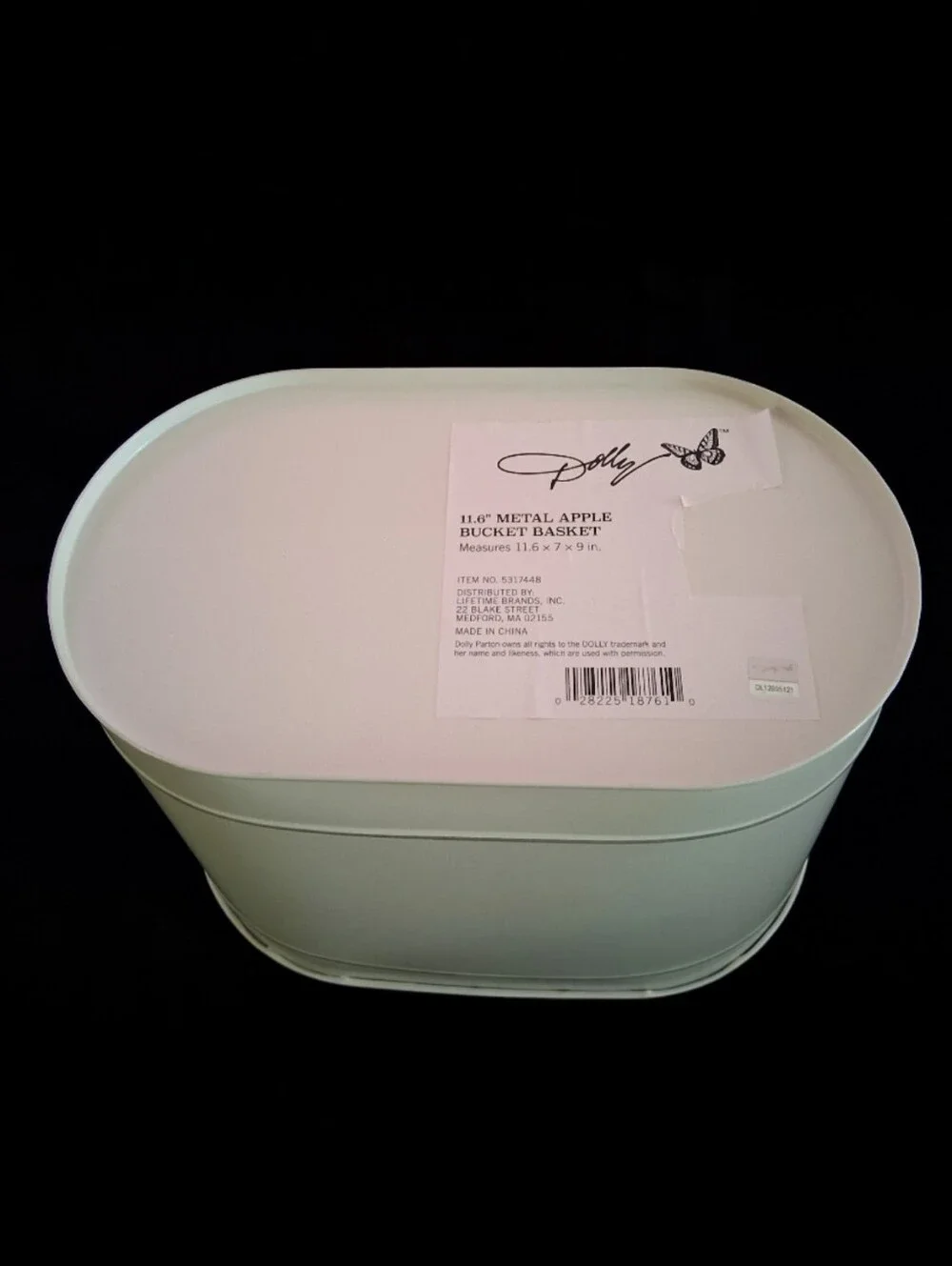 Dolly Parton Metal Apple Bucket Pail Basket